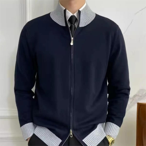 Knitwear Coat For Men Trendy Brand Long Sleeve